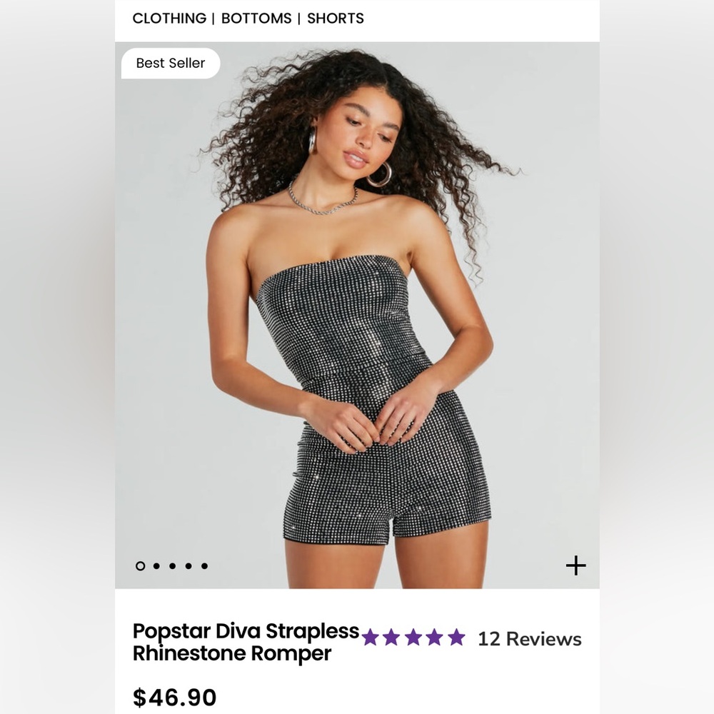 Windsor Popstar Diva Rhinestone Romper
